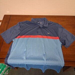 Vineyard Vines Golf Shirt Polo, Navy, Red, Blue. XL